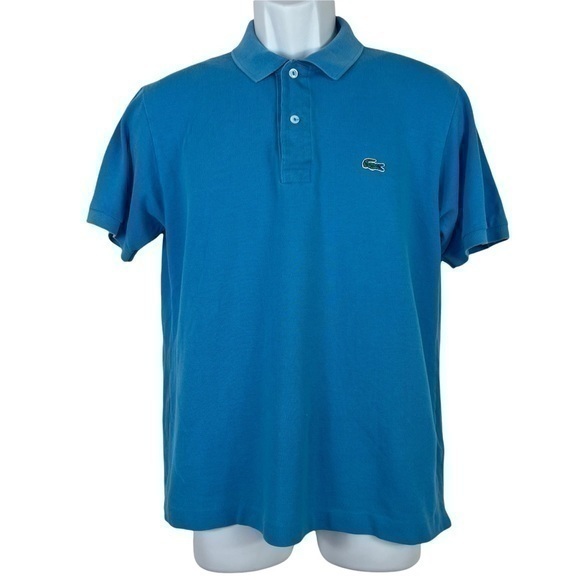 Lacoste Men Polo Shirt Blue Size 4 short sleeve - Picture 1 of 7